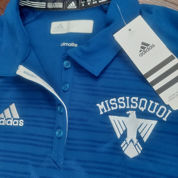 Adidas Climalite Polo Missisquoi Thunderbirds Polo NWT Size Medium - Picture 3 of 7